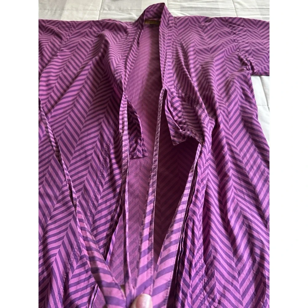 Four Seasons Resort Bali at Jimbaran Bay Cotton Kimono‎ Robe Purple Chevron M